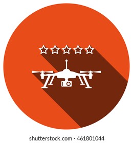 drone Icon, quadrocopter icon, vector, icon flat