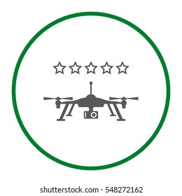 Drone Icon, Quadrocopter  Vector flat design style