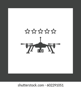 Drone Icon, Quadrocopter  Vector flat design style