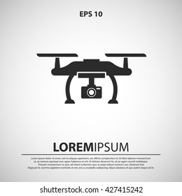 drone icon. quadrocopter vector illustration