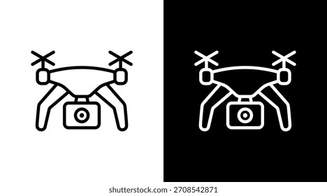 Drone con diseño de conjunto de iconos