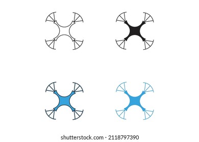 drone icon set illustration vector