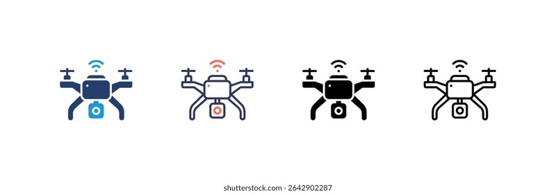 Drone Icon set multiple style collection