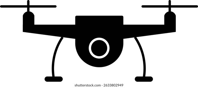 Ícone de Drone definido. Ícone de vetor simples um drone Vetor de arte de linha de traçado editável. Ilustração de vetor de ícones de drone minimalista