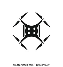 Drone icon. Silhouette illustration of Drone vector icon for web and advertising