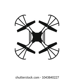Drone icon. Silhouette illustration of Drone vector icon for web and advertising
