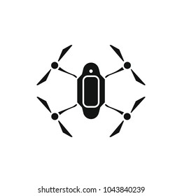Drone icon. Silhouette illustration of Drone vector icon for web and advertising