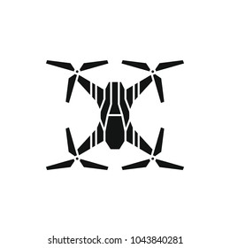 Drone icon. Silhouette illustration of Drone vector icon for web and advertising