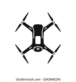 Drone icon. Silhouette illustration of Drone vector icon for web and advertising