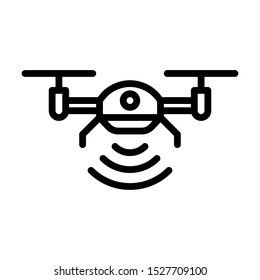 Drone icon. Simple design. Line vector. Isolate on white background.
