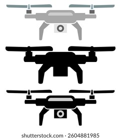 drone icon, simple flat style, illustration, logo sign symbol pictogram template, for ui or ux isolated on white for mobile app, editable