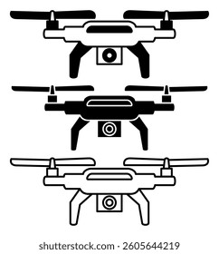 drone icon, simple flat style, illustration, logo sign symbol pictogram template, for ui or ux isolated on white for mobile app, editable