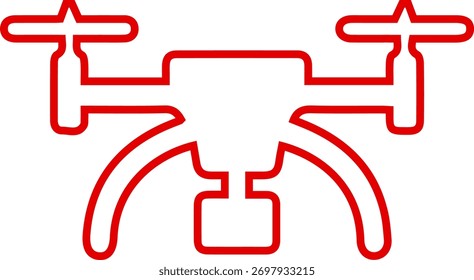 Drone icon simple outline for technology aerial photography robotics unmanned vehicle surveillance and delivery modern style