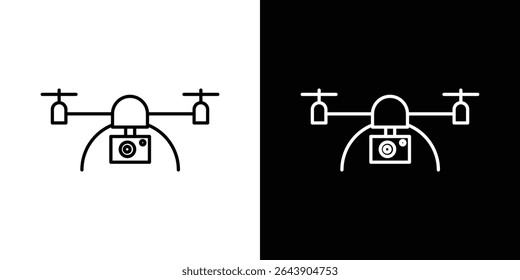Concepto de símbolo de icono de drone para Diseño gráfico, Sitio web, interfaz de usuario. EPS
