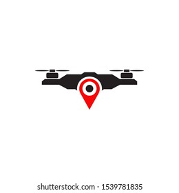 Drone icon symbol logo design vector illustration template