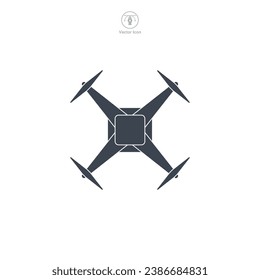 Drone icon symbol vector illustration isolated on white background