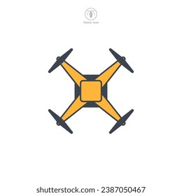 Icono de dron ilustración vectorial aislada en fondo blanco