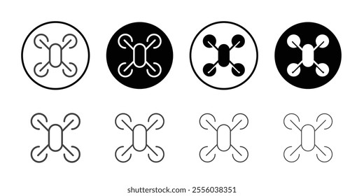 Drone icon Thin outline art symbol