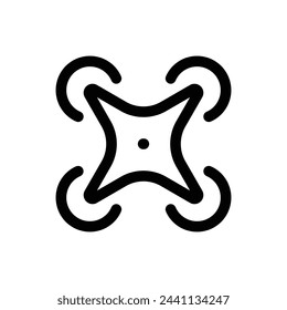 Drone icon in trendy outline style isolated on white background. Drone silhouette symbol for your website design, logo, app, UI. Vector illustration, EPS10.