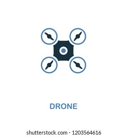 Drone icon in two colors design. Premium style from smart devices icon collection. UI and UX. Illustration of drone icon. For web design, apps, software and printing.