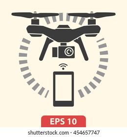 Drone icon vector
