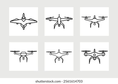    Drone icon vector art illustration.
