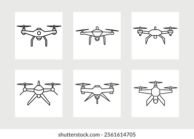    Drone icon vector art illustration.
