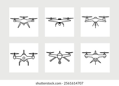    Drone icon vector art illustration.
