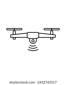 icono de dron, vector icono de la mejor línea.