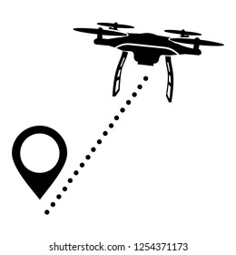 drone icon vector with black and white