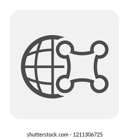 Drone icon vector. Also called unmanned aerial vehicle (UAV). Operate with remote control by a human operator. Using for military, agricultural, surveillance, product delivery and aerial photography.