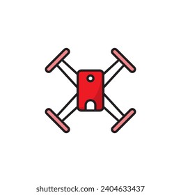 Plantillas de diseño de vectores de iconos de drones, concepto simple y moderno