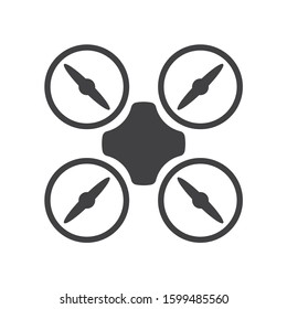 Drone Icon, Vector flat design style