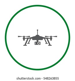 Drone Icon, Vector flat design style