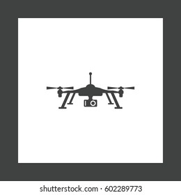 Drone Icon, Vector flat design style