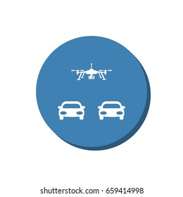 Drone Icon, Vector flat design style