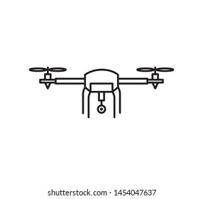 Drone icon vector flat illustration