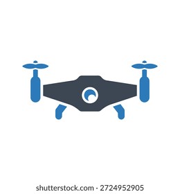 Icono de dron. Vector y glifo
