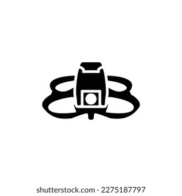 Diseño de estilo de glifo vectorial de icono de drones