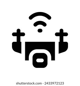 drone icon. vector glyph icon for your website, mobile, presentation, and logo design.