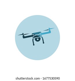 Drone icon. Vector illustration can be used for topics quadcopter, surveillance, technology