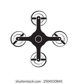 Plantilla de diseño de Ilustración vectorial de icono de dron