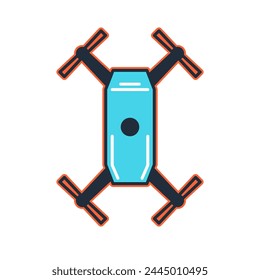 Drone icon vector illustration image on white background can be used for technology