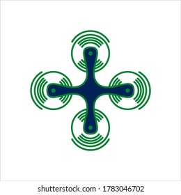 Drone icon vector image logo design