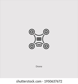 Drone icon vector isolated on white background