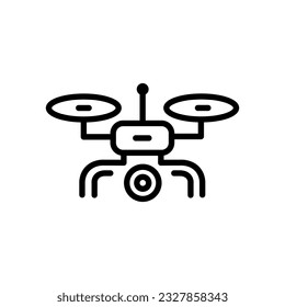 Drone icon. Vector linear illustration