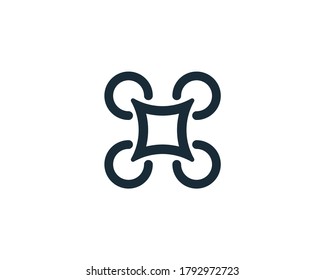 Diseño de la ilustración de la plantilla del logotipo del vector del icono de drenaje