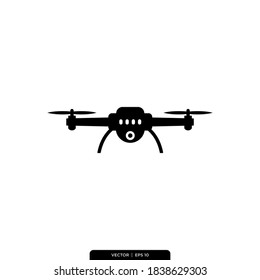 Drone icon vector logo template in trendy style