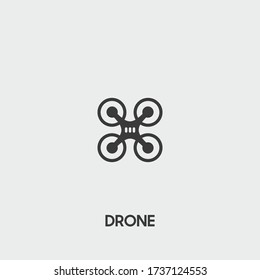 drone icon. drone vector on gray background