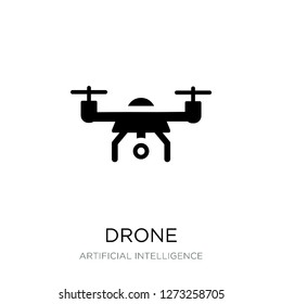 drone icon vector on white background, drone trendy filled icons from Artificial intelligence collection, drone vector illustration